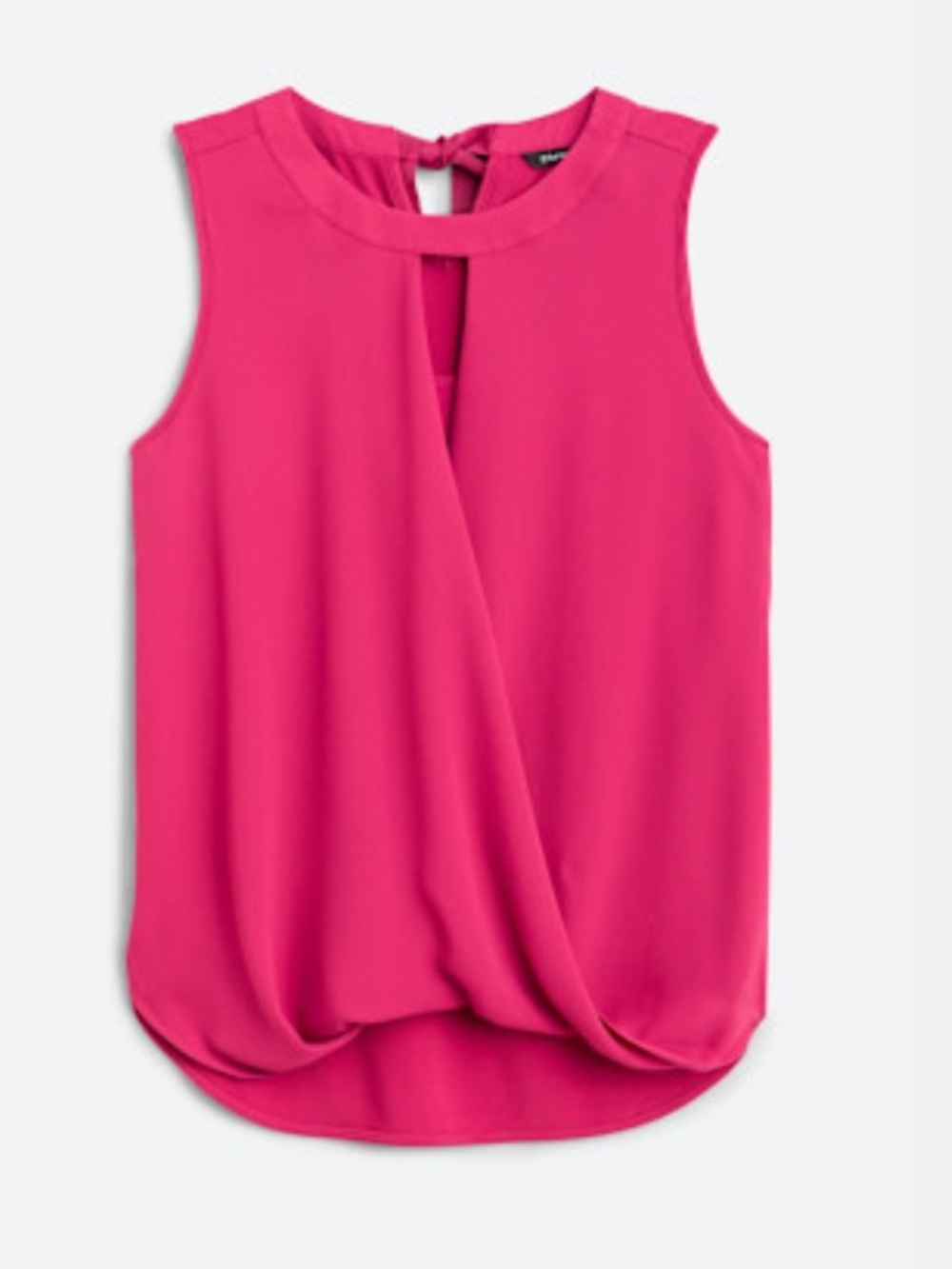 41 Hawthorn Sleeveless Twist-Front Shell Top - Hot Pink